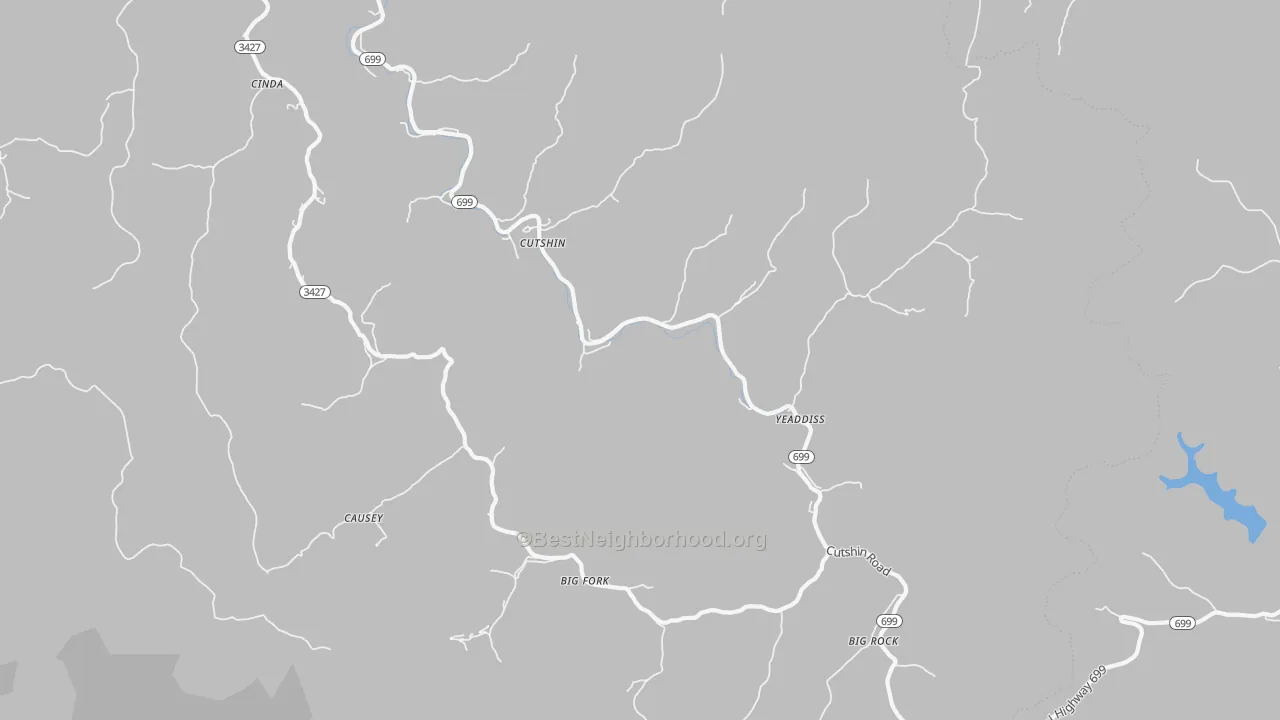 Bike Grade map of Yeaddiss, KY