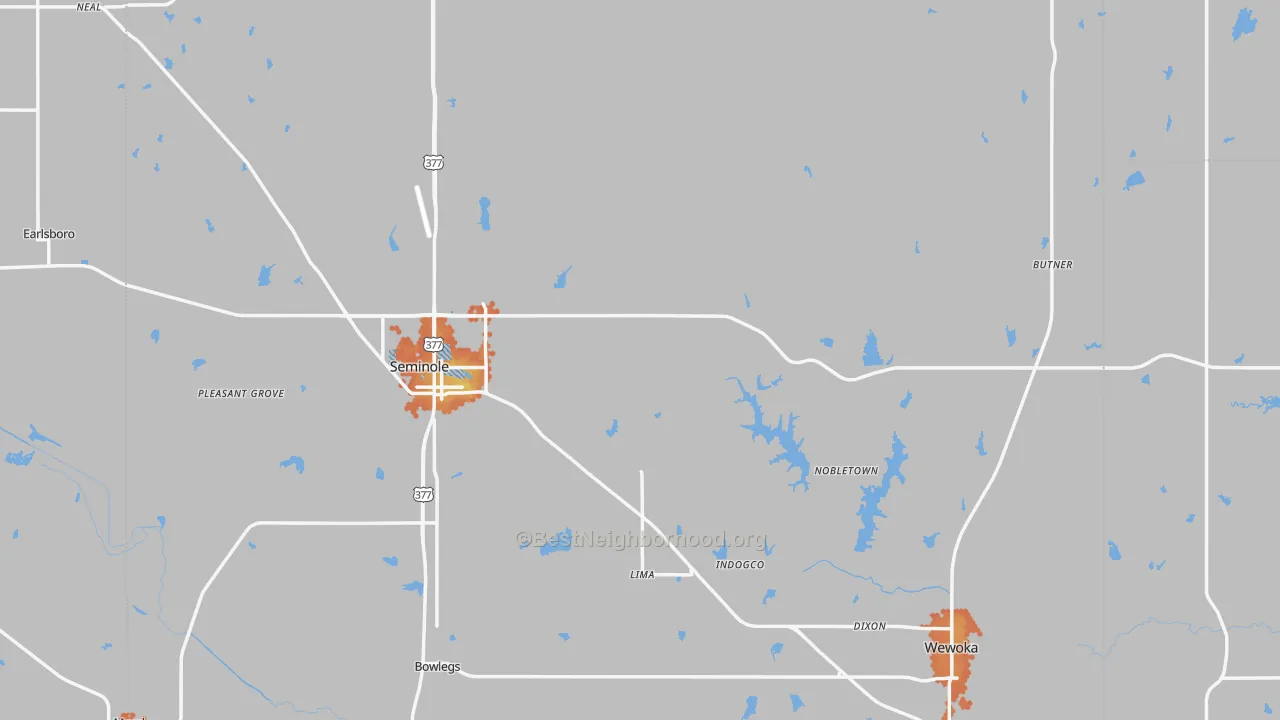 Bike Grade map of Yeager, OK
