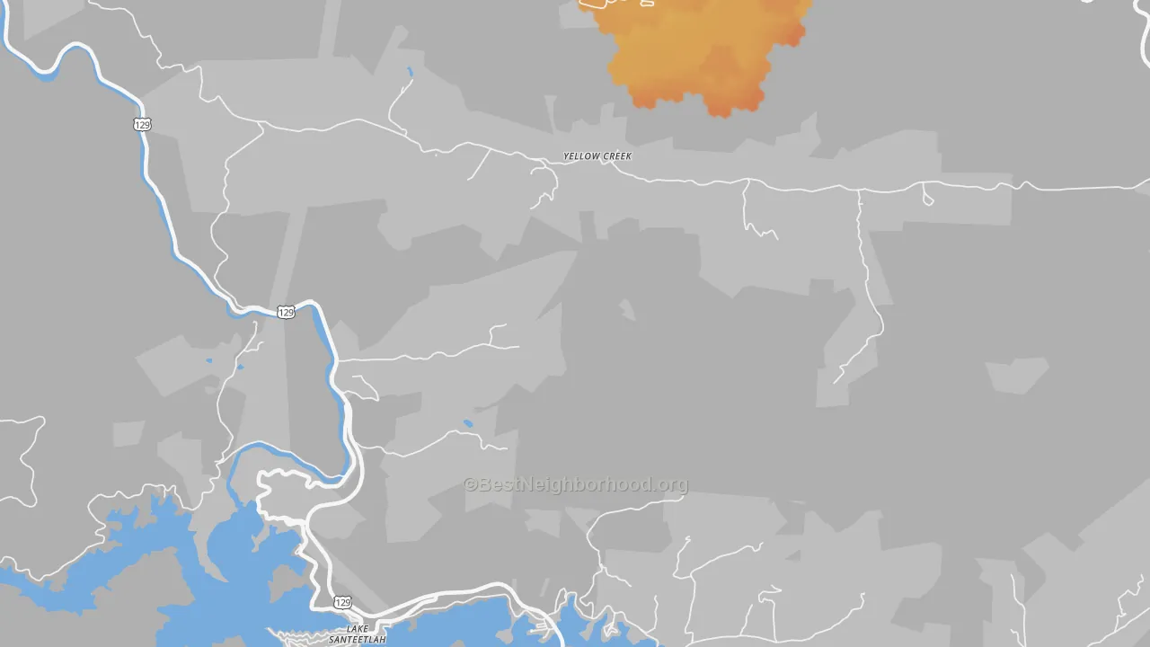 Bike Grade map of Yellow Creek, NC