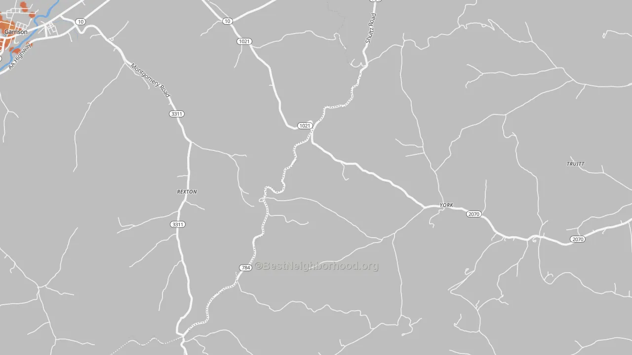 Bike Grade map of York, KY