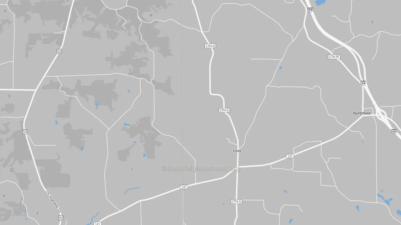 Bike Grade map of York, WI