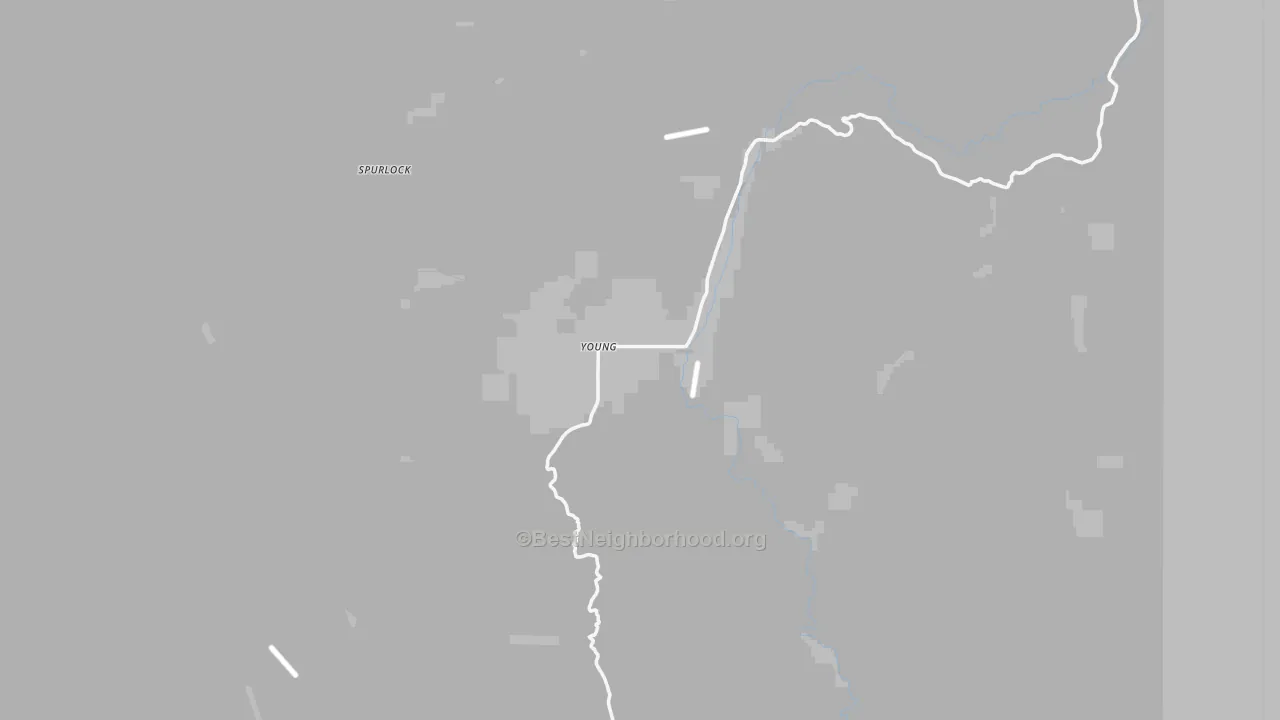 Bike Grade map of Young, AZ