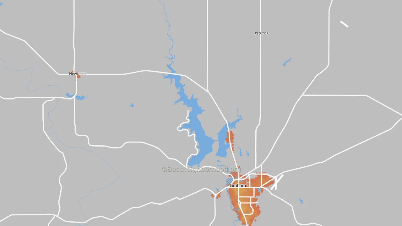 Bike Grade map of Young County, TX