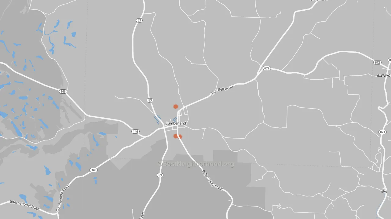 Bike Grade map of Young Hickory, OH
