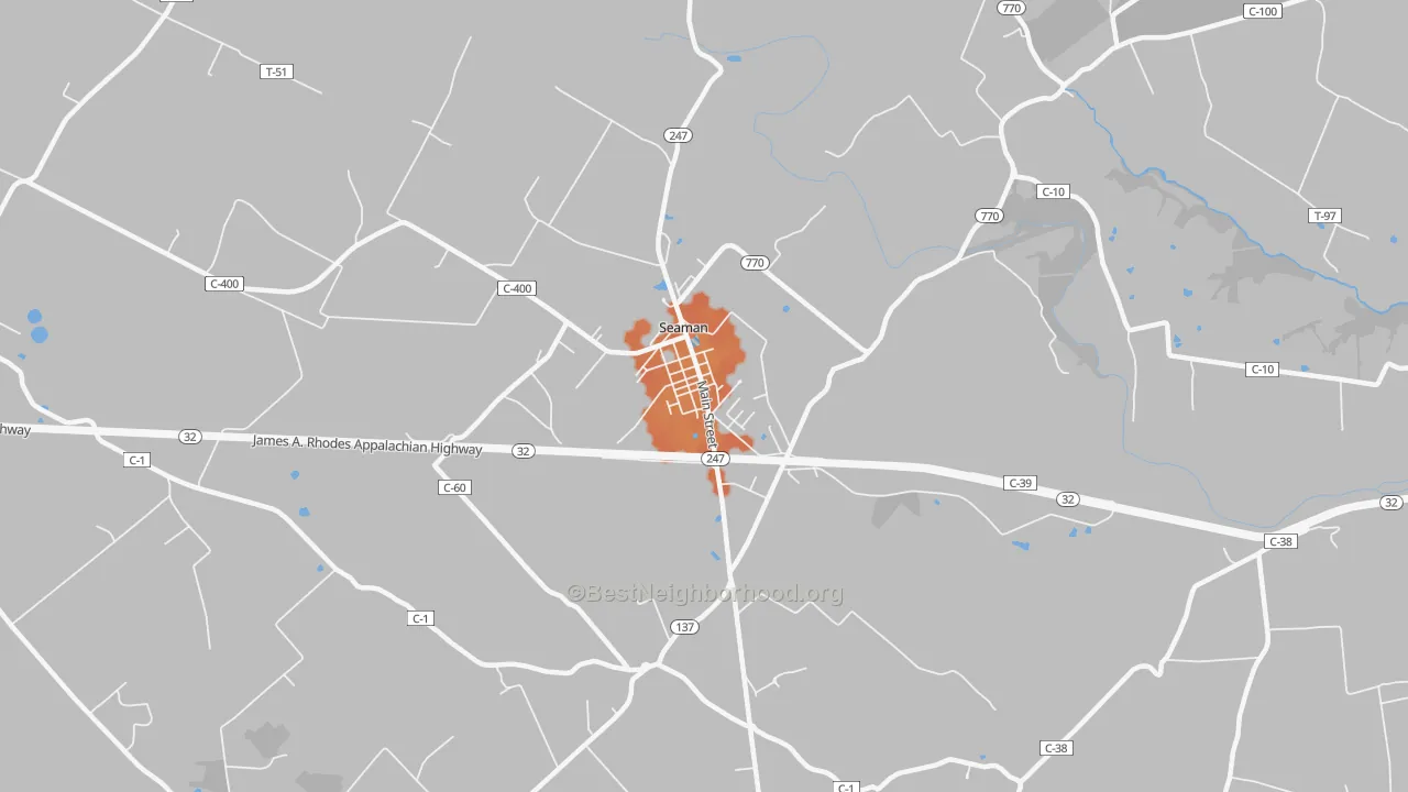 Bike Grade map of Youngsville, OH