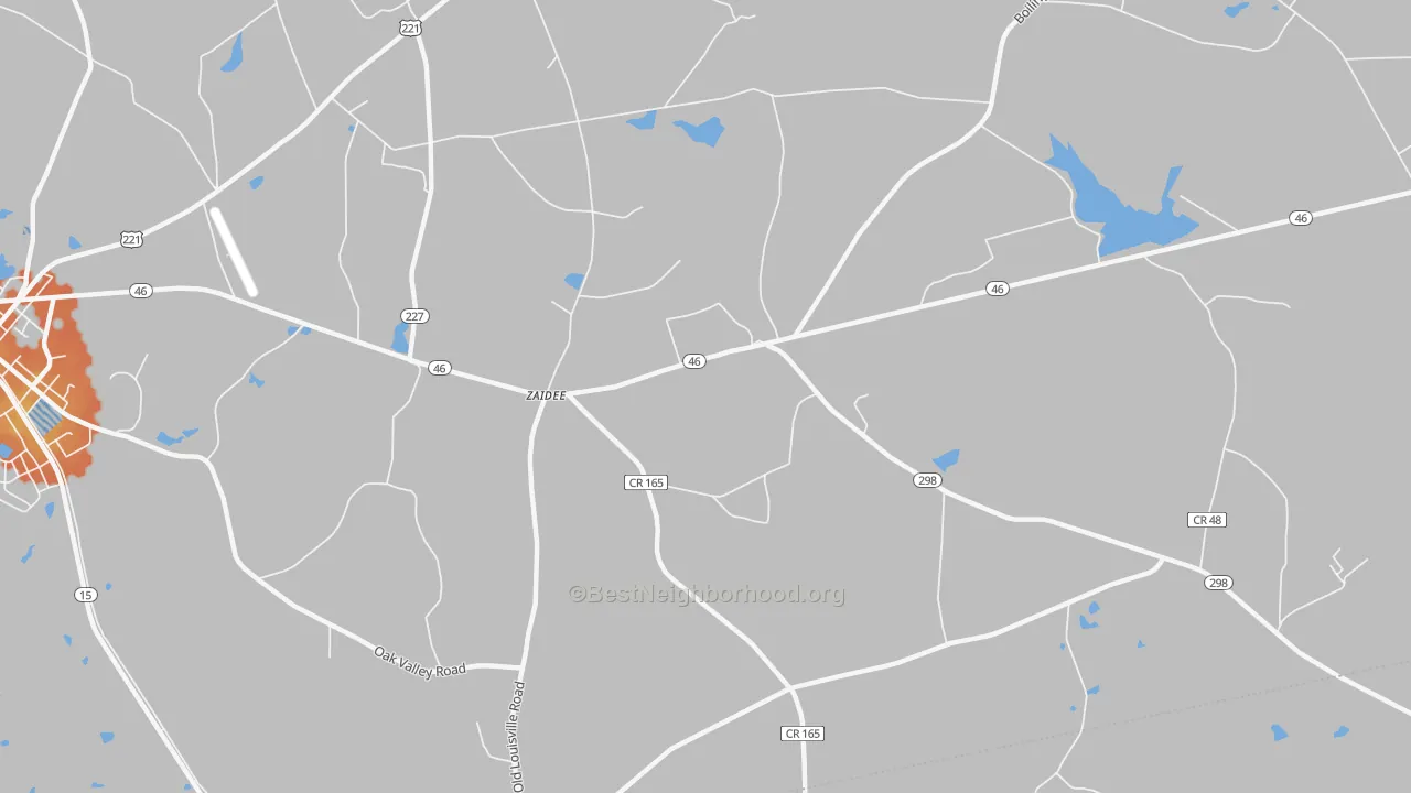 Bike Grade map of Zaidee, GA