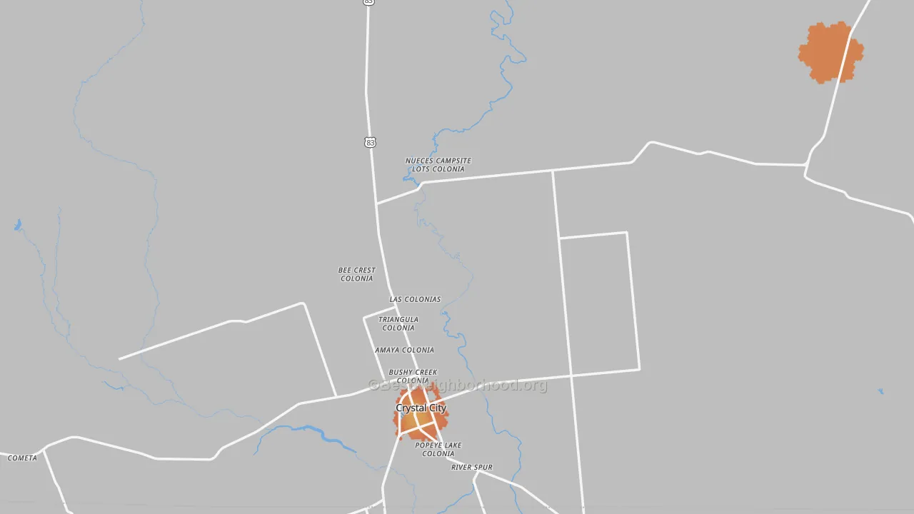 Bike Grade map of Zavala County, TX