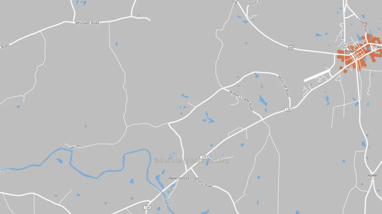 Bike Grade map of Zenith, GA