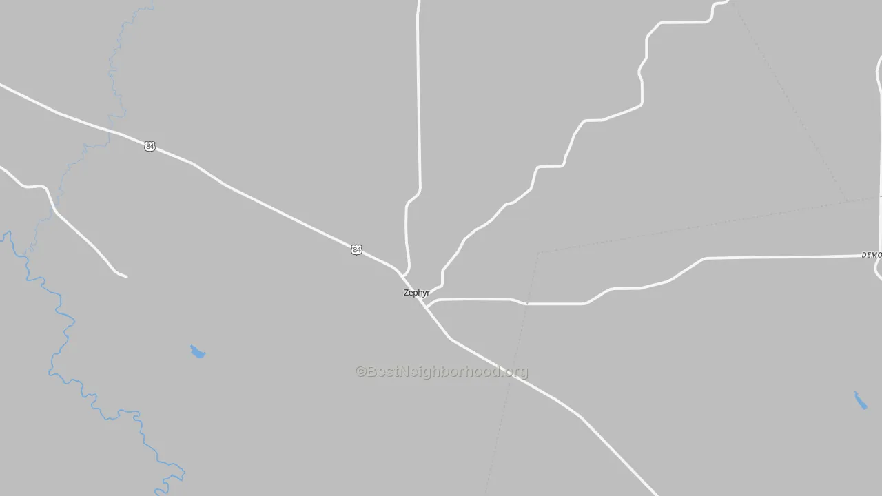 Bike Grade map of Zephyr, TX