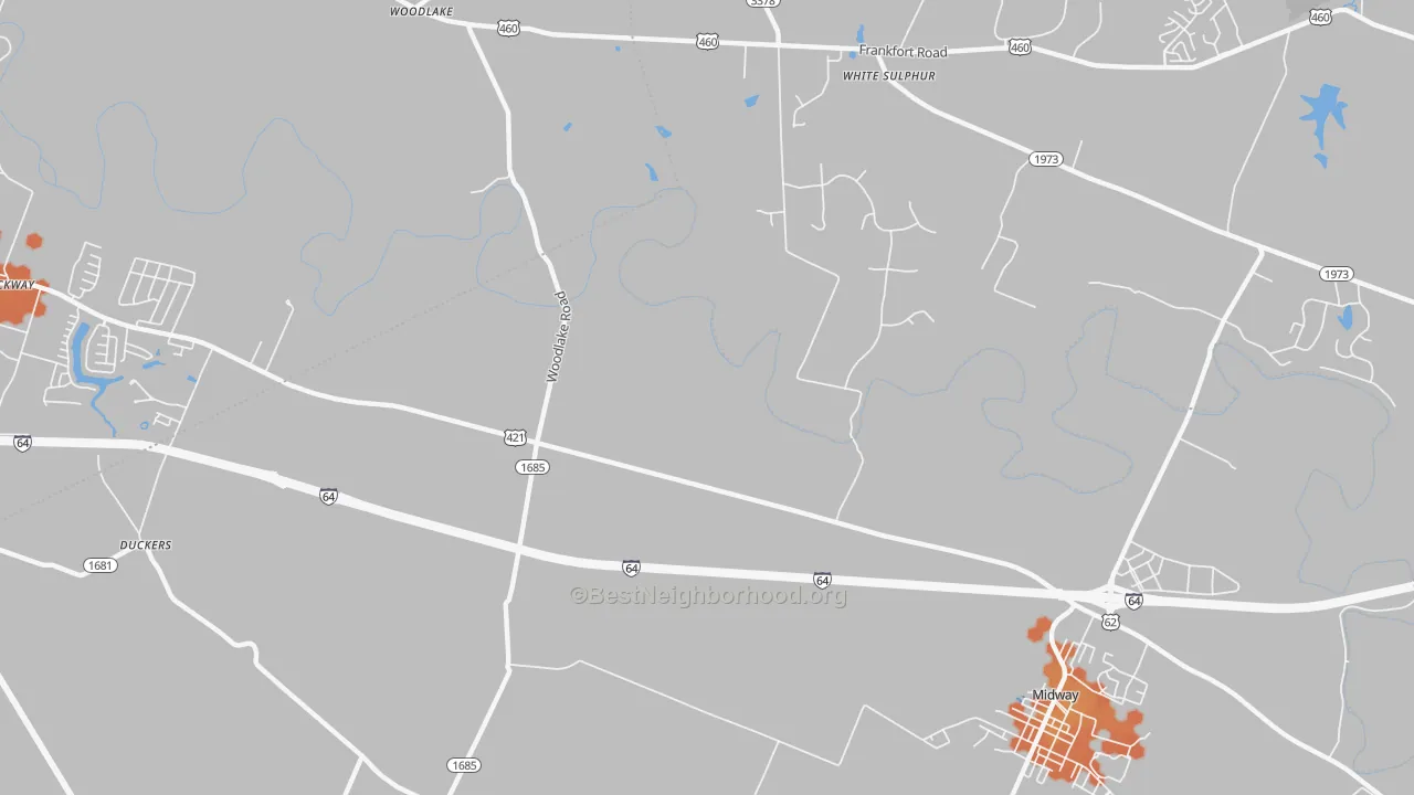 Bike Grade map of Zion Hill, KY