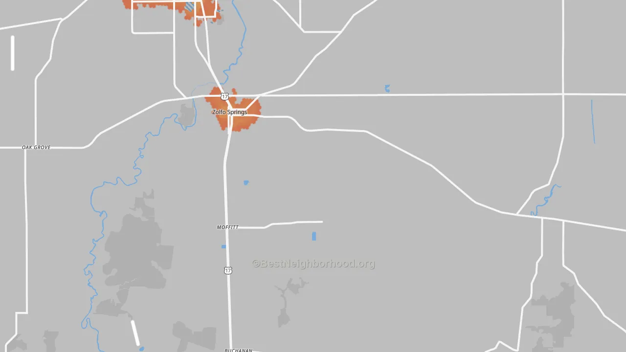 Bike Grade map of Zolfo Springs, FL