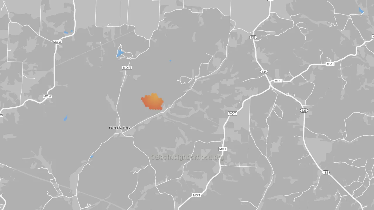 Bike Grade map of Zora, MO