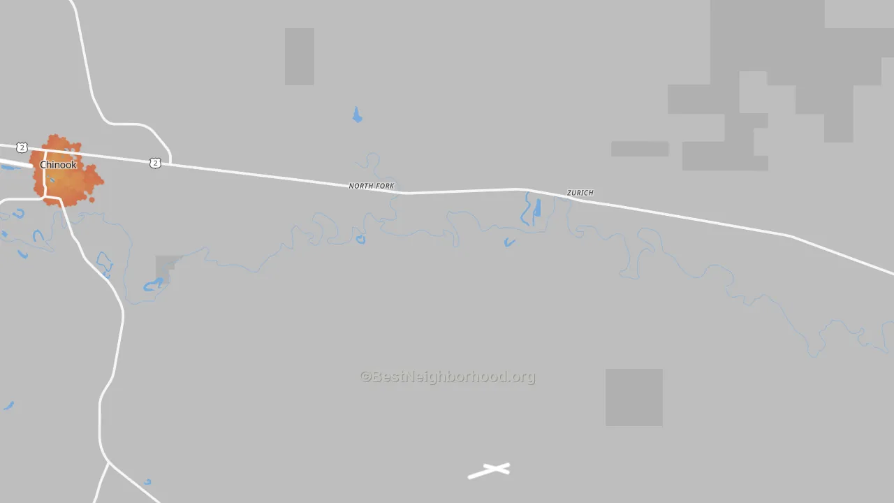 Bike Grade map of Zurich, MT