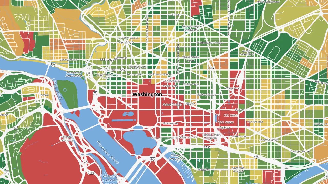 20045, DC map of race and ethnicity