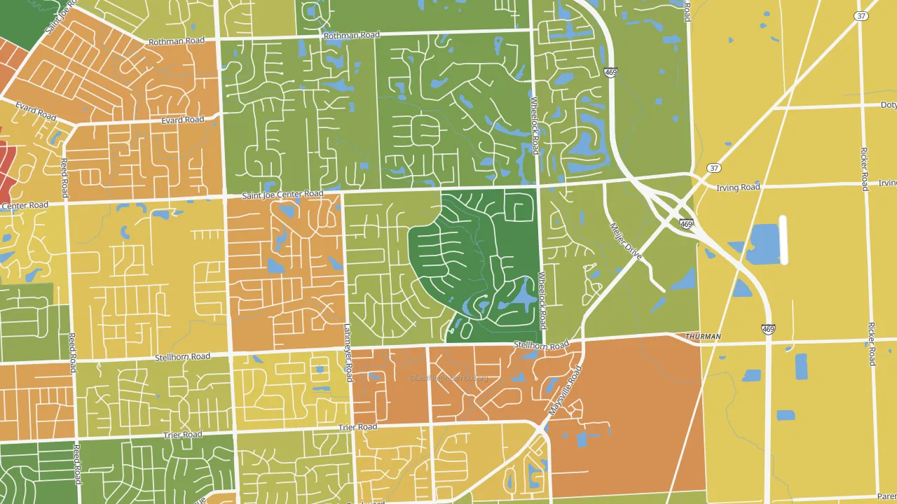 Arlington Park, Fort Wayne, IN of rich and poor neighborhoods by household income