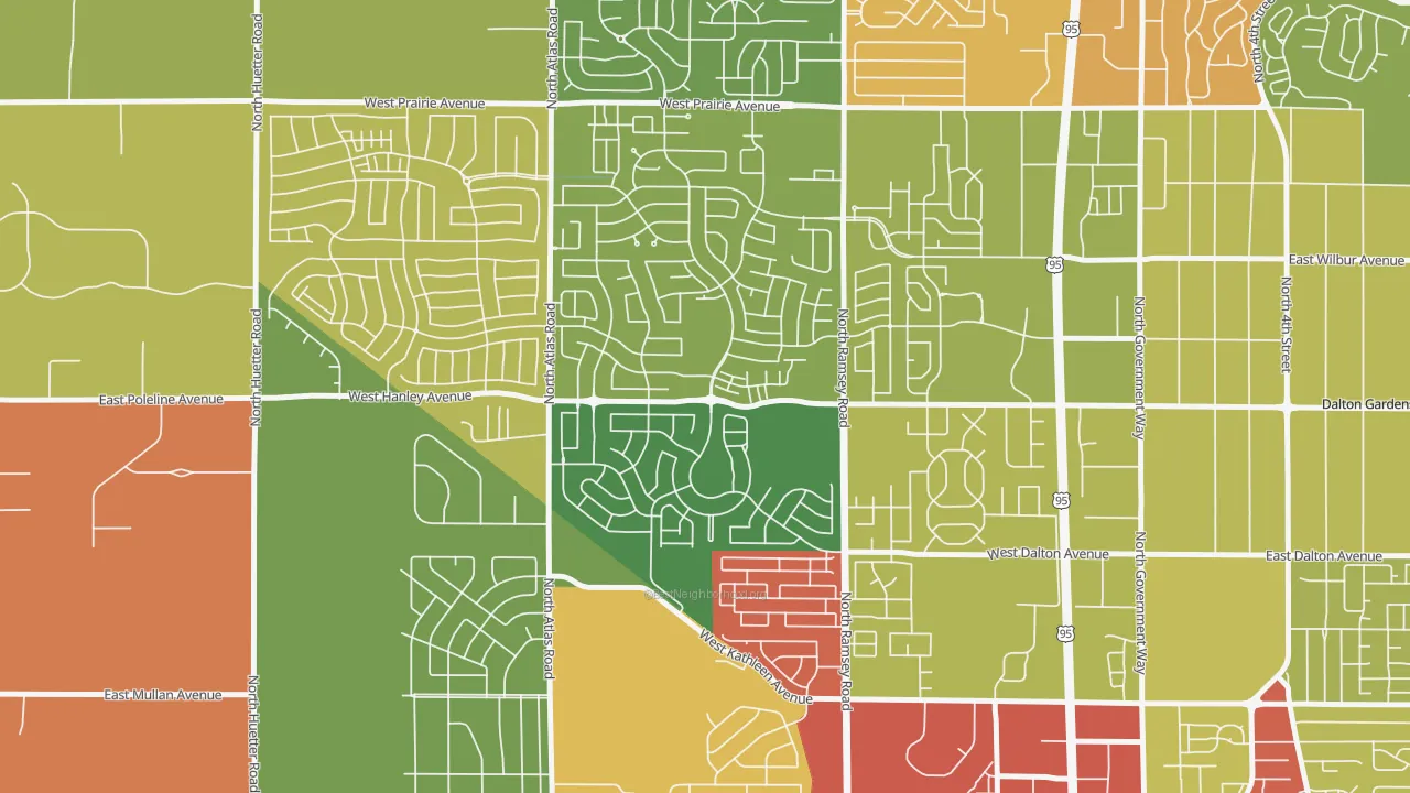 Coeur D'Alene Place, Coeur d'Alene, ID of rich and poor neighborhoods by household income