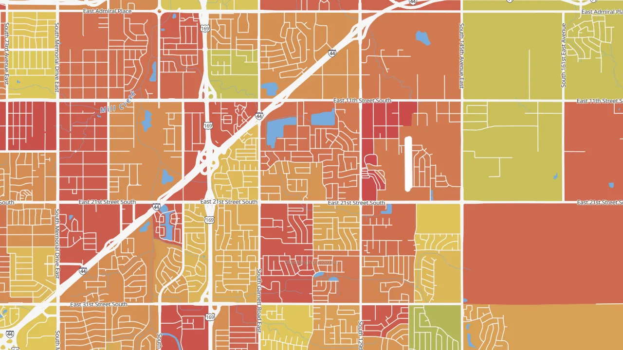 Cooper, Tulsa, OK of rich and poor neighborhoods by household income