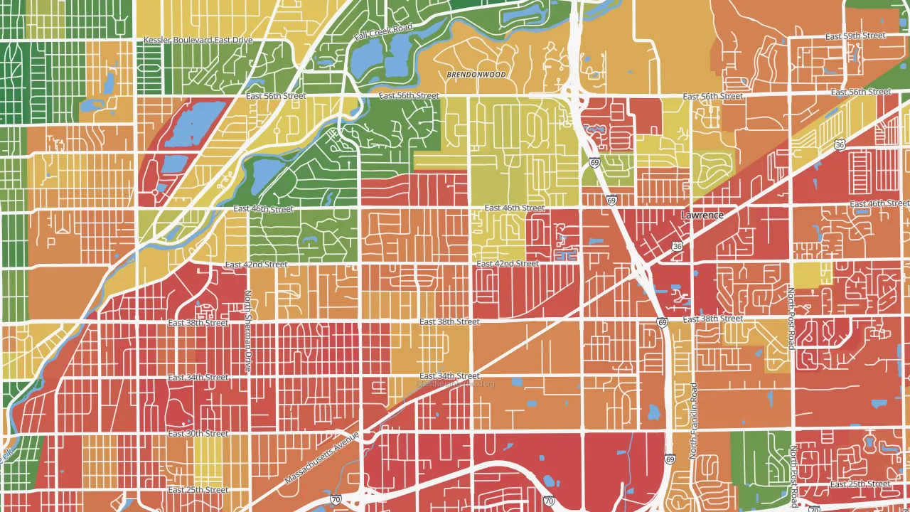 Devington, Indianapolis, IN of rich and poor neighborhoods by household income