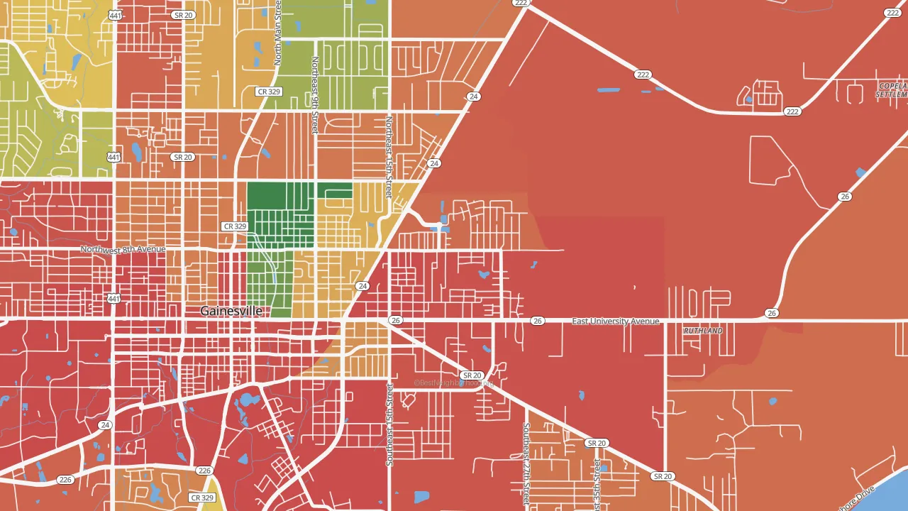 Duval-Eagle Eyes Crime Watch, Gainesville, FL of rich and poor neighborhoods by household income