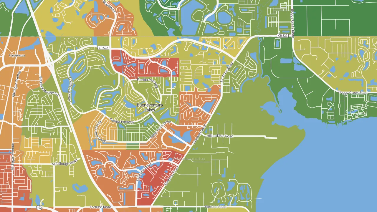 Eagle Bay, Kissimmee, FL of rich and poor neighborhoods by household income