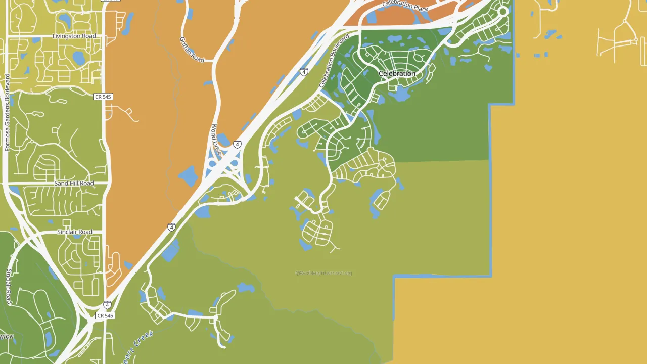 East Village, Celebration, FL of rich and poor neighborhoods by household income