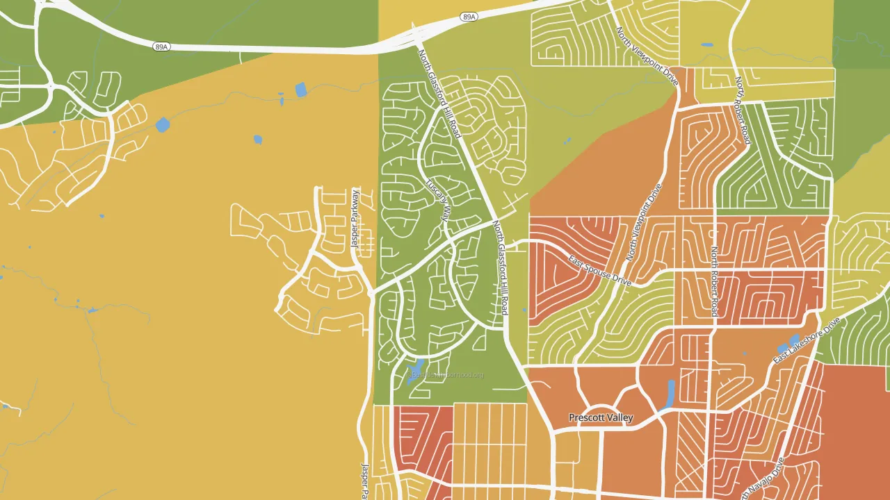 Granville, Prescott Valley, AZ of rich and poor neighborhoods by household income