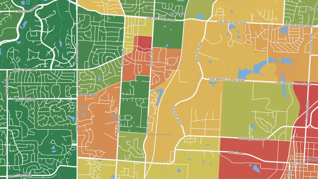 Mission Lake, Kansas City, MO of rich and poor neighborhoods by household income