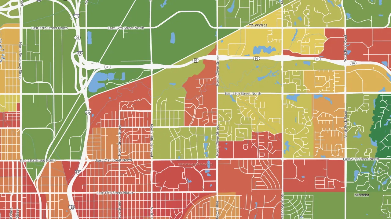 Northeast Heights, Wichita, KS of rich and poor neighborhoods by household income