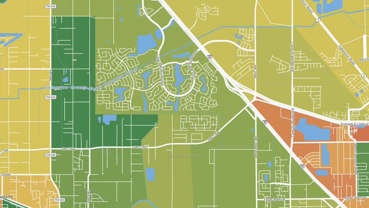 Painted Meadows, Santa Fe, TX of rich and poor neighborhoods by household income