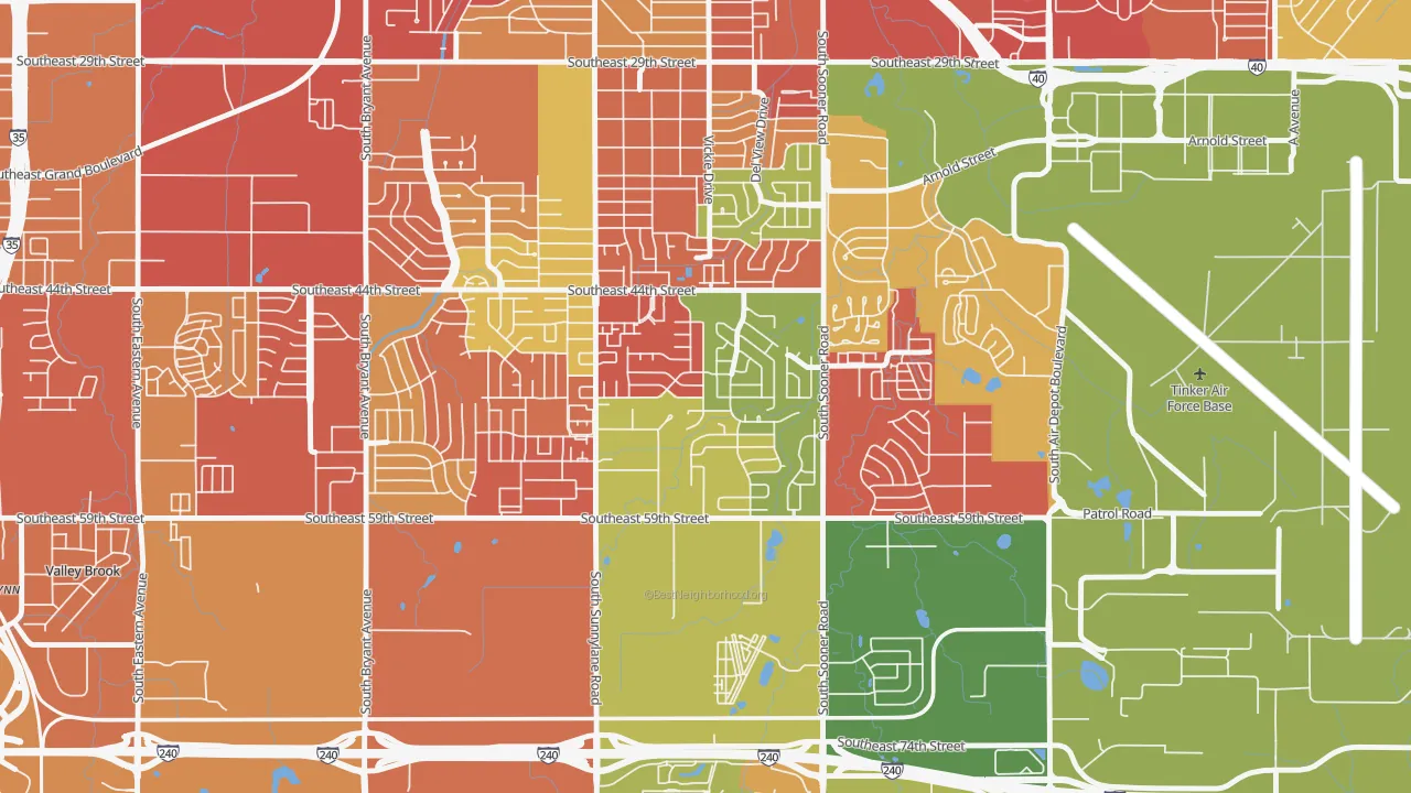 Parkview, Oklahoma City, OK of rich and poor neighborhoods by household income