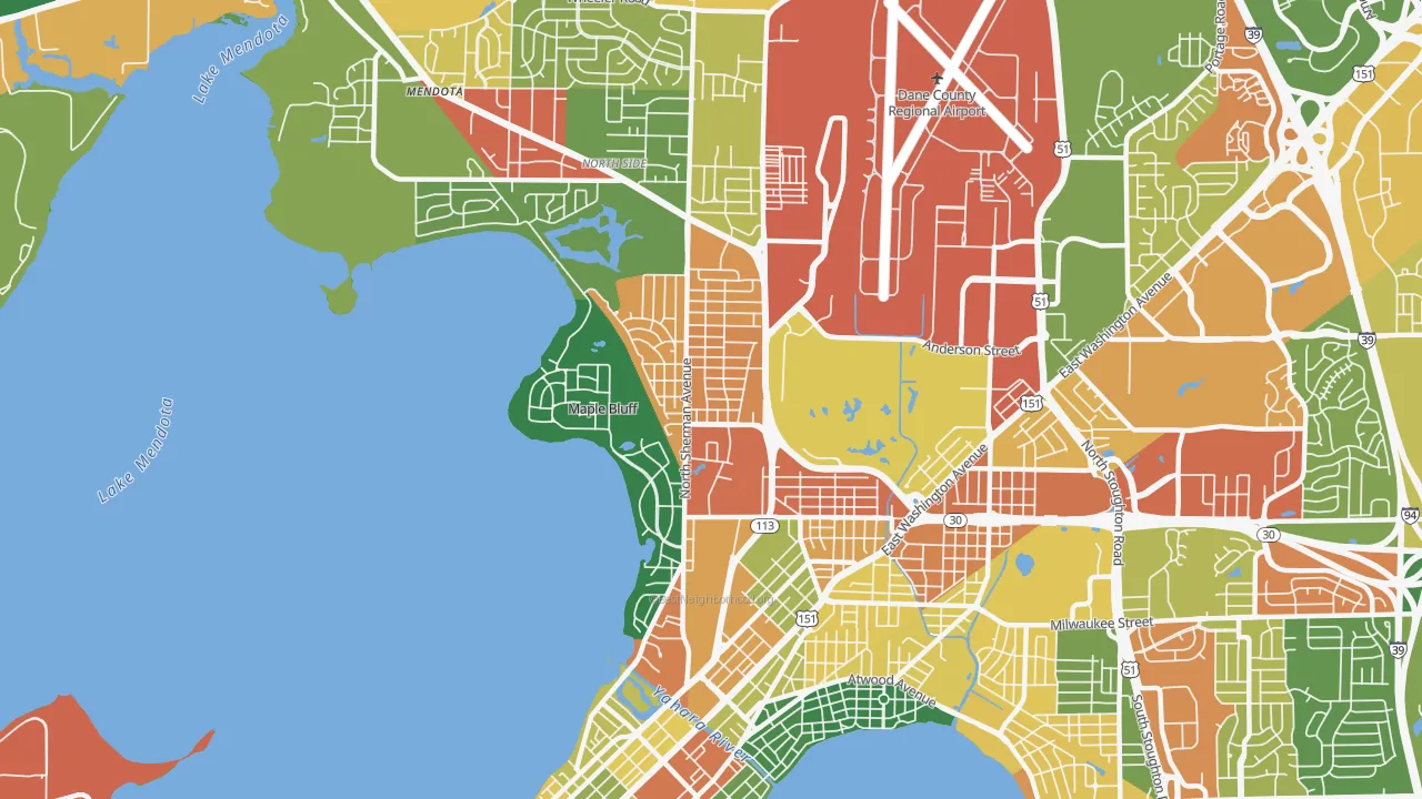 Sherman, Madison, WI of rich and poor neighborhoods by household income