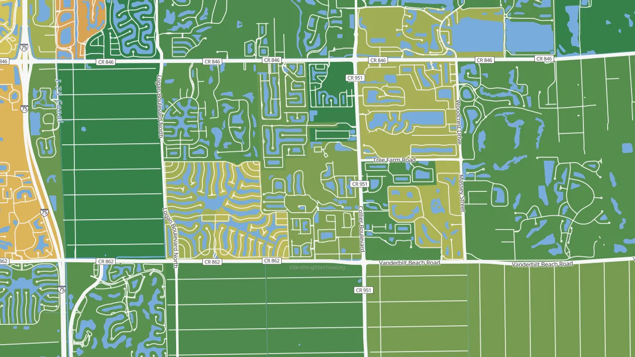 Summit Place in Naples, Naples, FL of rich and poor neighborhoods by household income
