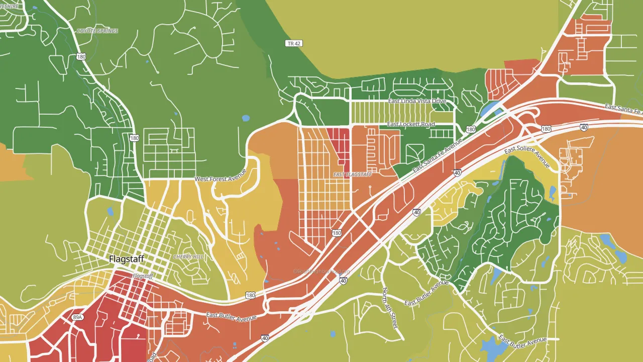 Sunnyside-Flagstaff, Flagstaff, AZ of rich and poor neighborhoods by household income