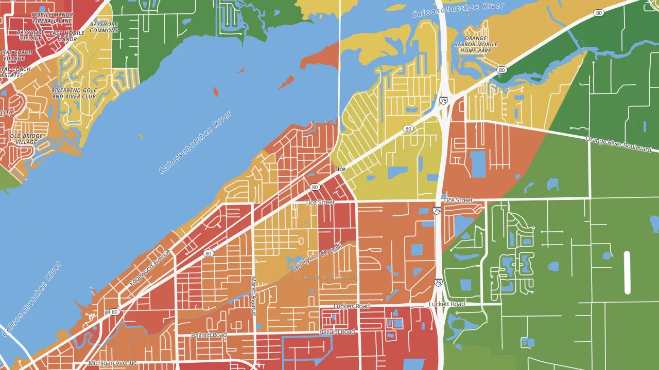 Tice, Fort Myers, FL of rich and poor neighborhoods by household income