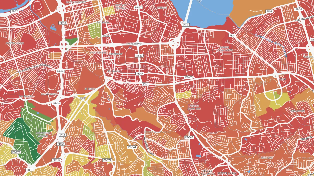 Urbanizacion San Agustin, San Juan, PR of rich and poor neighborhoods by household income