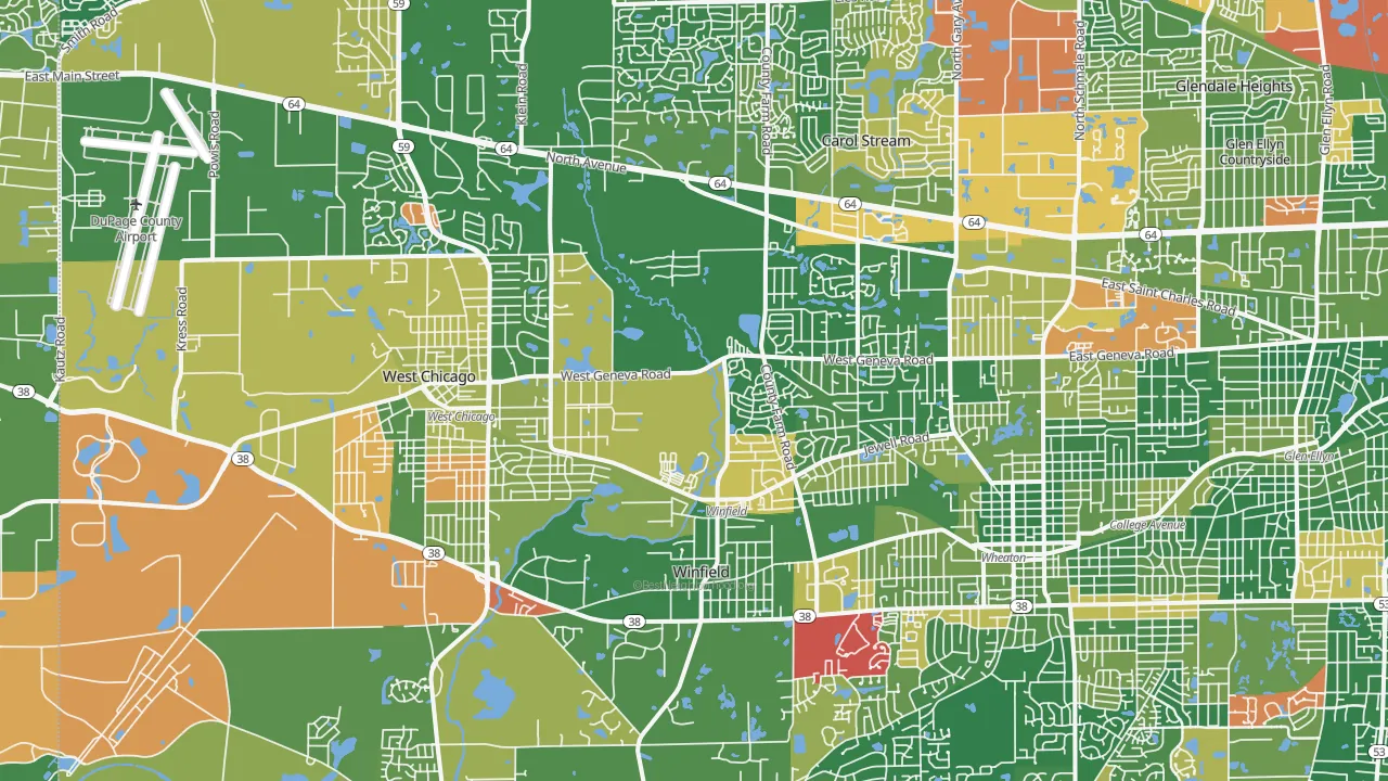 Valley View, Glen Ellyn, IL of rich and poor neighborhoods by household income