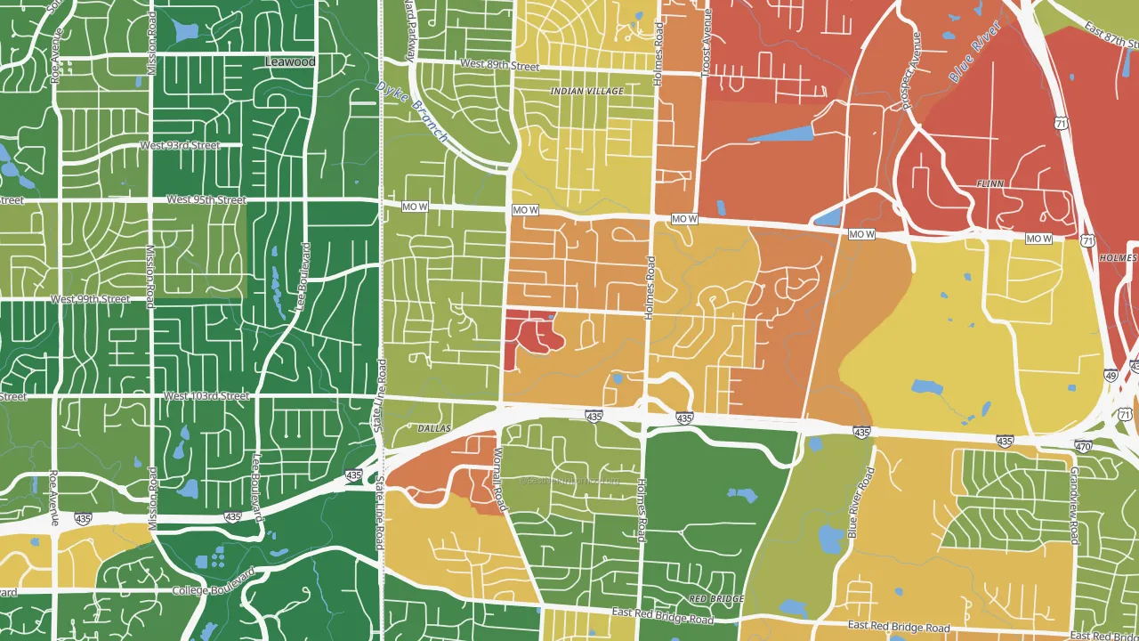 Willow Creek, Kansas City, MO of rich and poor neighborhoods by household income