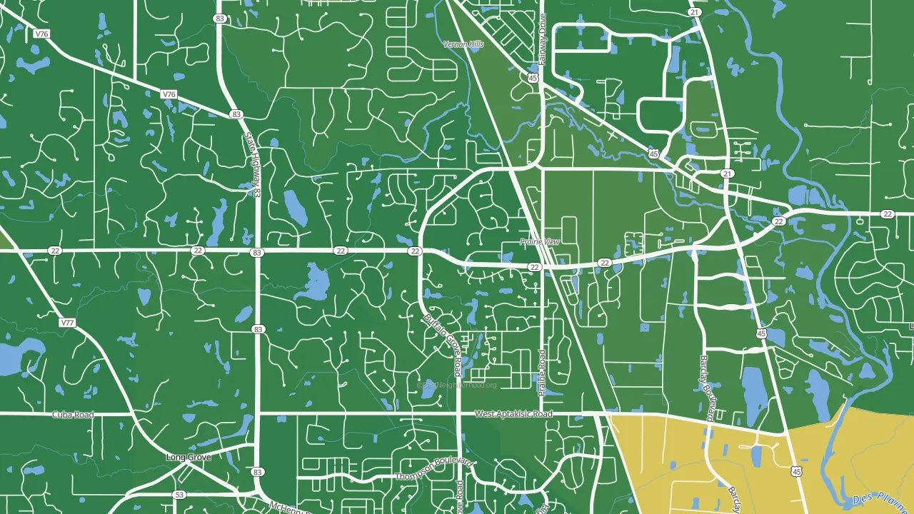 Woodlands at Fiore, Buffalo Grove, IL of rich and poor neighborhoods by household income