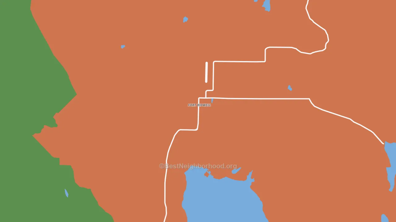Fort Bidwell, CA map of internet availability