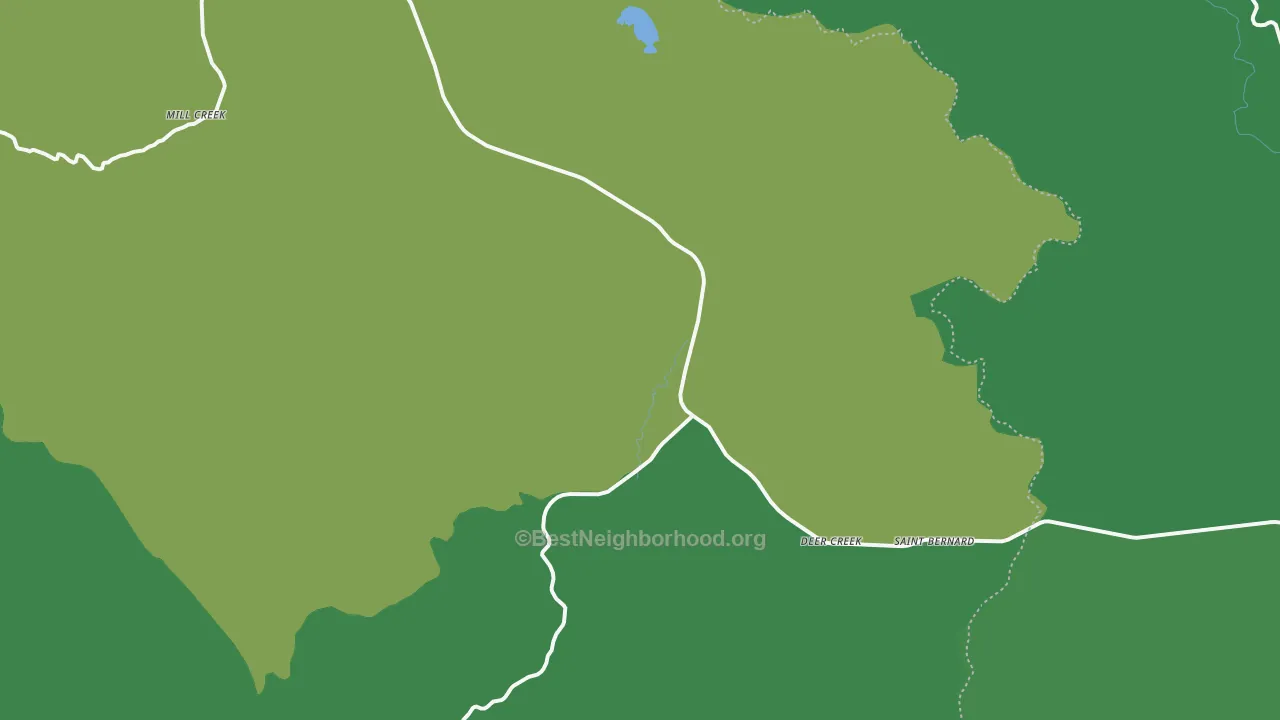 Mill Creek, CA map of internet availability