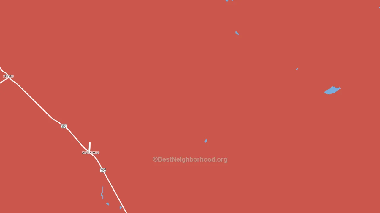Ravendale, CA map of internet availability