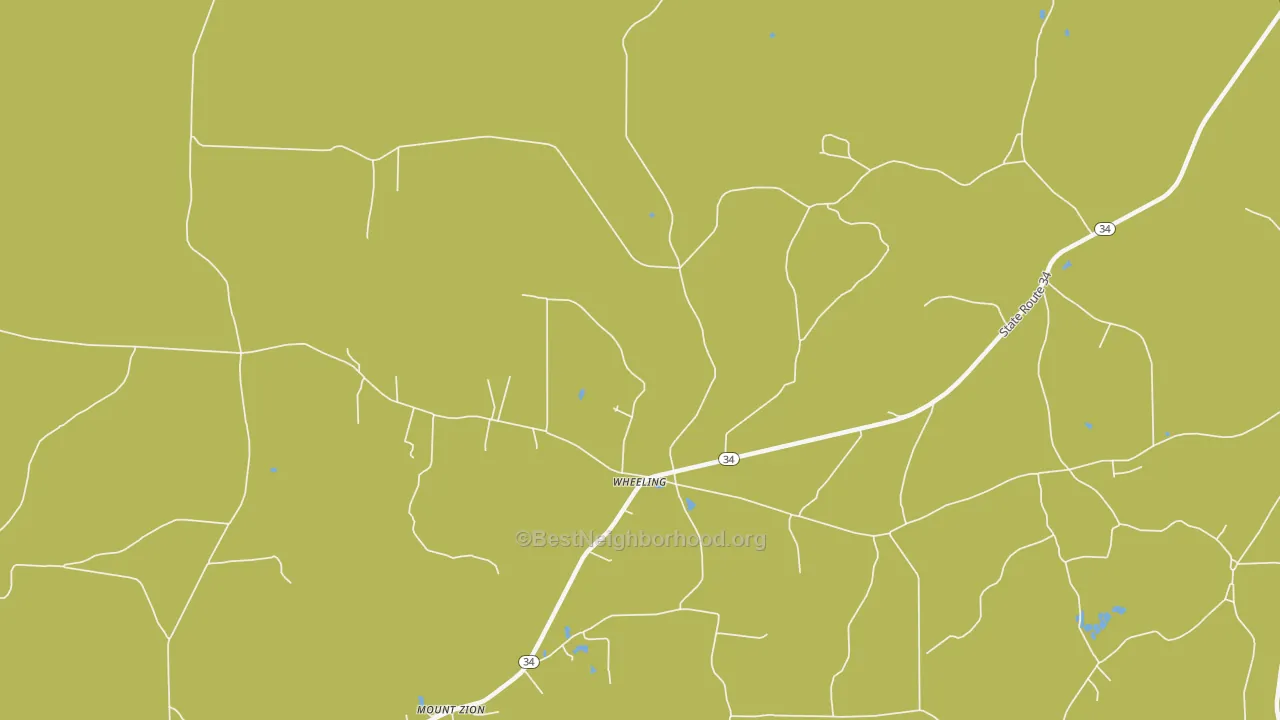 Wheeling, LA map of internet availability