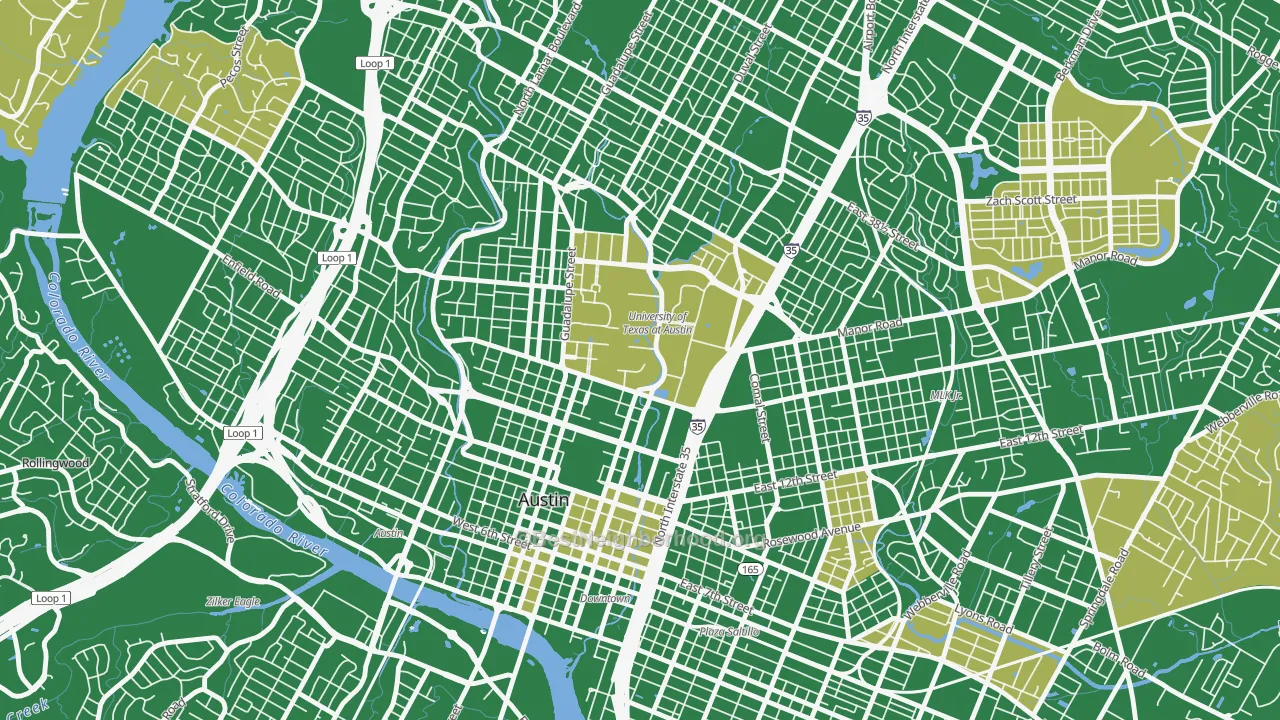 78712, TX map of internet competition