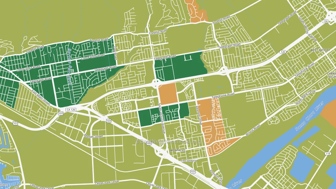 93009, CA map of internet competition