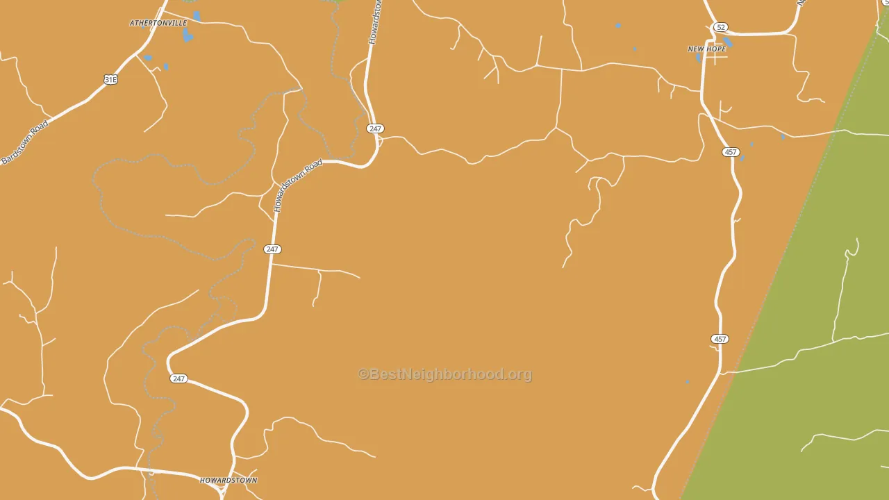Howardstown, KY map of internet competition