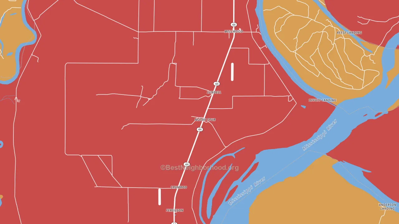 Lundell, AR map of internet competition