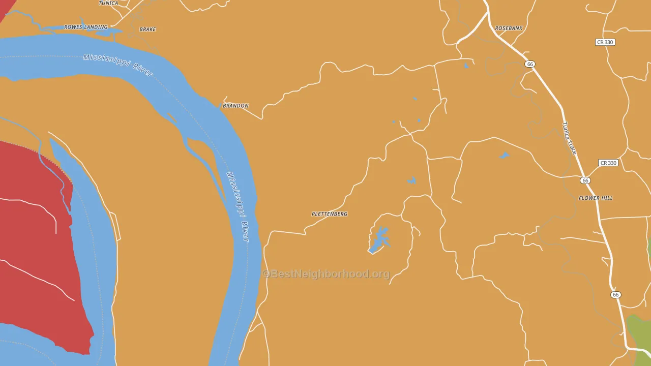 Plettenberg, LA map of internet competition