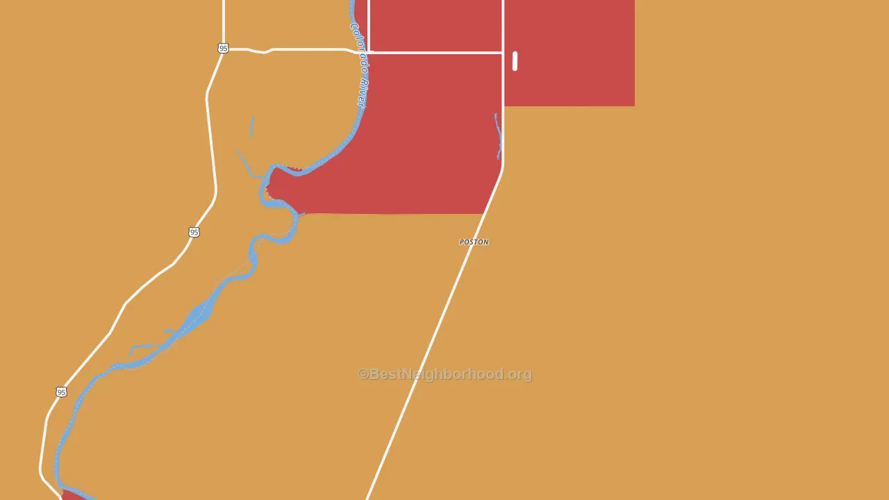 Poston, AZ map of internet competition