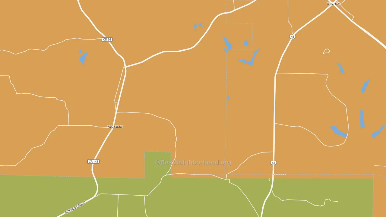 Weston, GA map of internet competition