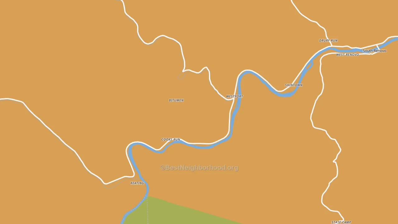 Westport, PA map of internet competition